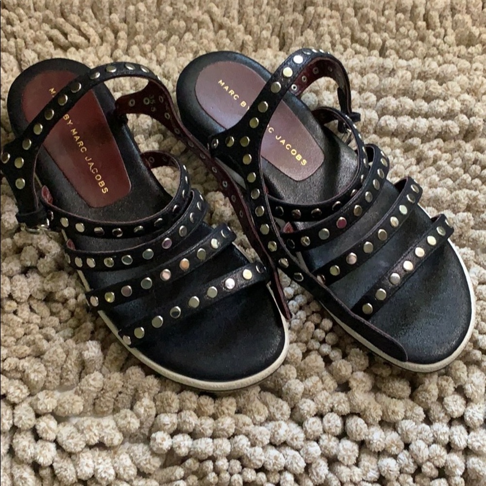 Marc by Marc Jacobs studded black sandal size 35.5